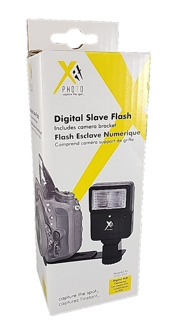 Xit Digital Slave Flash with Bracket for Digital/DSLR Camera (Black)